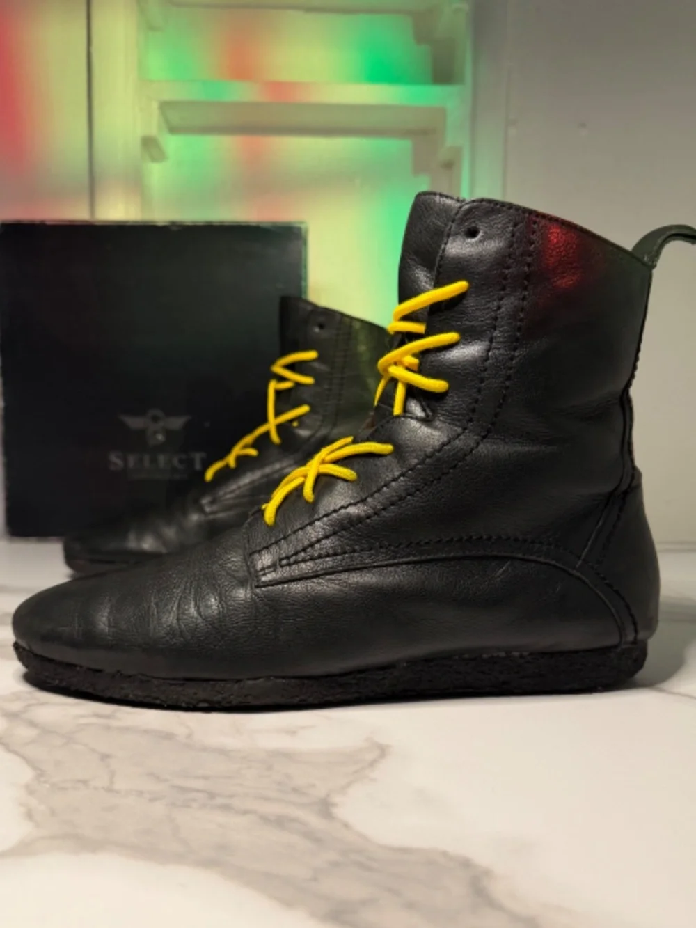 Creative Recreation Select Costa BLK Leather Boots Made Italy Men 10 Very Rare!
